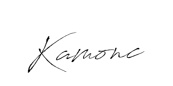 Use a signature maker to create a handwritten signature online. With this signature software, you can design (Antro_Vectra) your own signature for name Kamonc. Kamonc signature style 6 images and pictures png