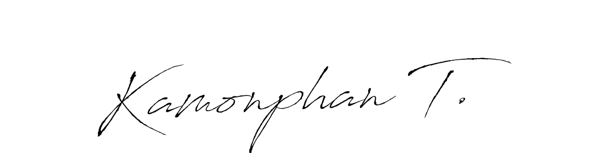 Kamonphan T. stylish signature style. Best Handwritten Sign (Antro_Vectra) for my name. Handwritten Signature Collection Ideas for my name Kamonphan T.. Kamonphan T. signature style 6 images and pictures png