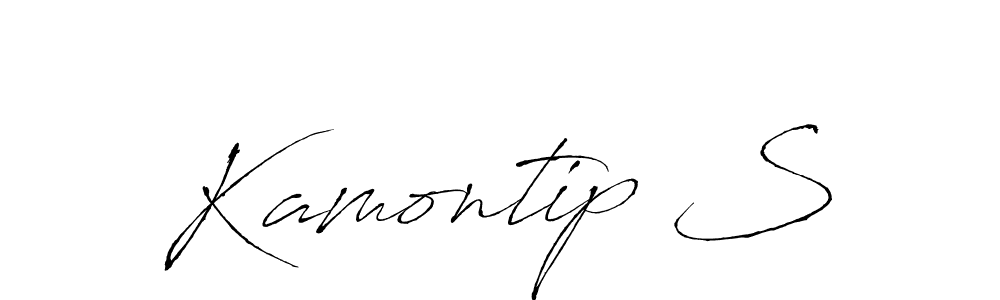 Kamontip S stylish signature style. Best Handwritten Sign (Antro_Vectra) for my name. Handwritten Signature Collection Ideas for my name Kamontip S. Kamontip S signature style 6 images and pictures png