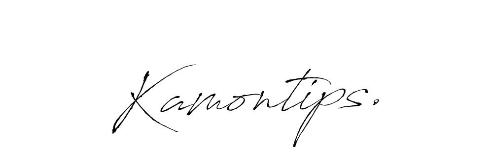 You should practise on your own different ways (Antro_Vectra) to write your name (Kamontips.) in signature. don't let someone else do it for you. Kamontips. signature style 6 images and pictures png