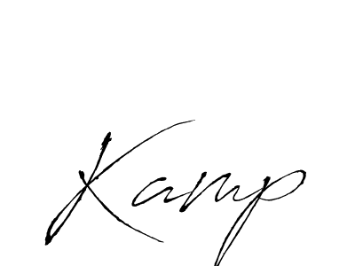 Design your own signature with our free online signature maker. With this signature software, you can create a handwritten (Antro_Vectra) signature for name Kamp. Kamp signature style 6 images and pictures png