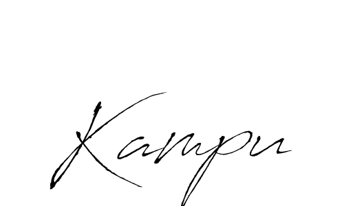 Kampu stylish signature style. Best Handwritten Sign (Antro_Vectra) for my name. Handwritten Signature Collection Ideas for my name Kampu. Kampu signature style 6 images and pictures png