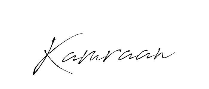 Design your own signature with our free online signature maker. With this signature software, you can create a handwritten (Antro_Vectra) signature for name Kamraan. Kamraan signature style 6 images and pictures png