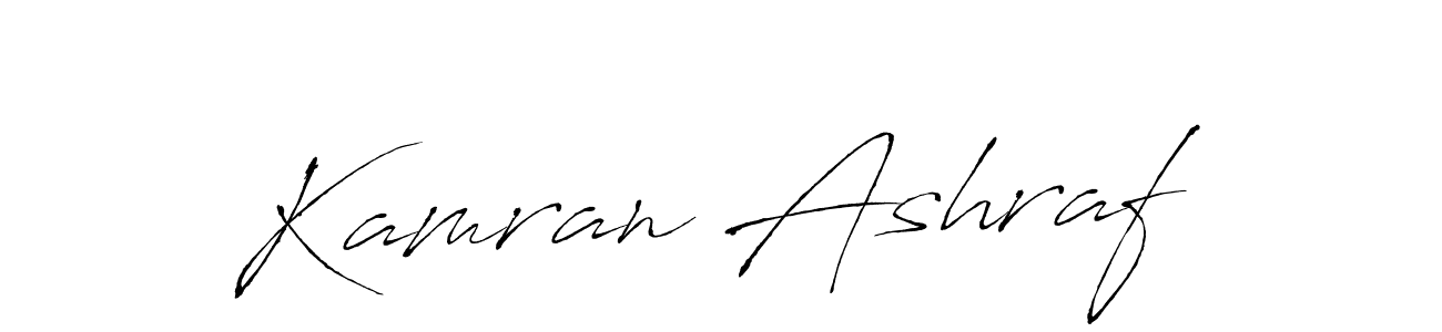 Make a beautiful signature design for name Kamran Ashraf. With this signature (Antro_Vectra) style, you can create a handwritten signature for free. Kamran Ashraf signature style 6 images and pictures png