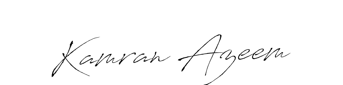 Antro_Vectra is a professional signature style that is perfect for those who want to add a touch of class to their signature. It is also a great choice for those who want to make their signature more unique. Get Kamran Azeem name to fancy signature for free. Kamran Azeem signature style 6 images and pictures png