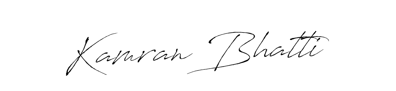 How to make Kamran Bhatti name signature. Use Antro_Vectra style for creating short signs online. This is the latest handwritten sign. Kamran Bhatti signature style 6 images and pictures png