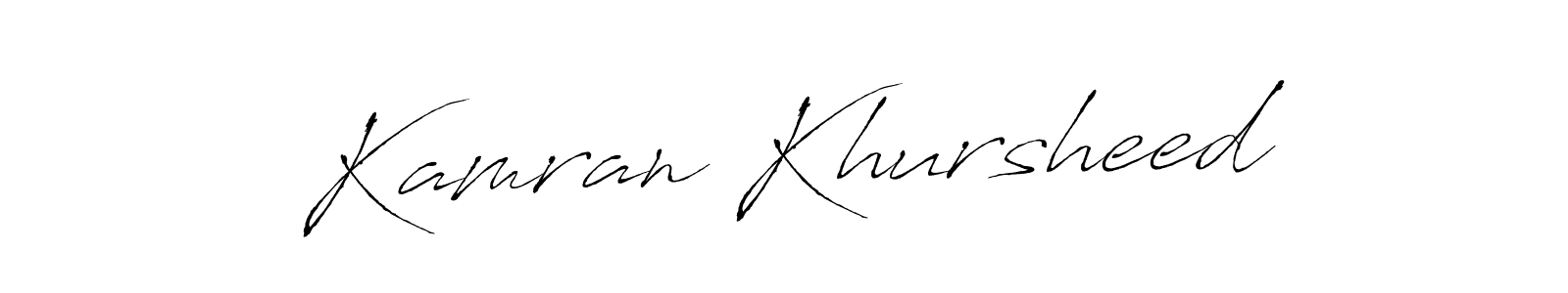 You should practise on your own different ways (Antro_Vectra) to write your name (Kamran Khursheed) in signature. don't let someone else do it for you. Kamran Khursheed signature style 6 images and pictures png