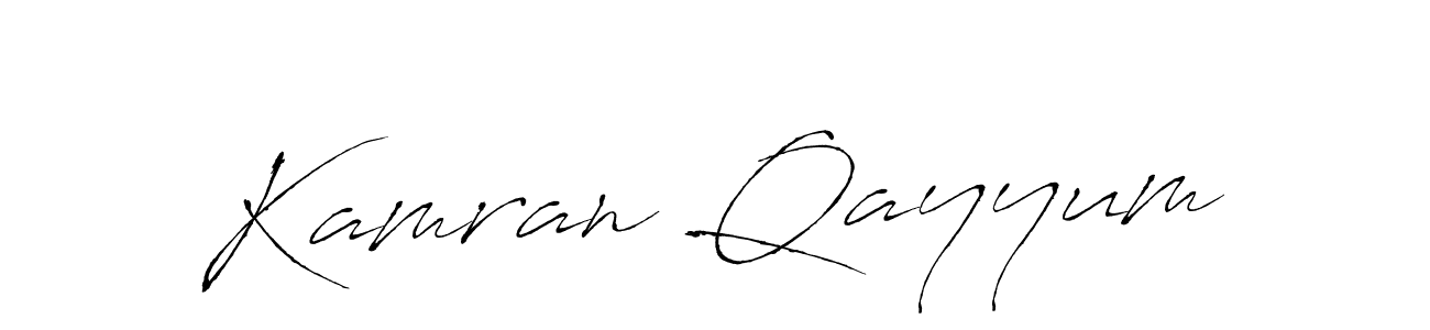 How to make Kamran Qayyum name signature. Use Antro_Vectra style for creating short signs online. This is the latest handwritten sign. Kamran Qayyum signature style 6 images and pictures png