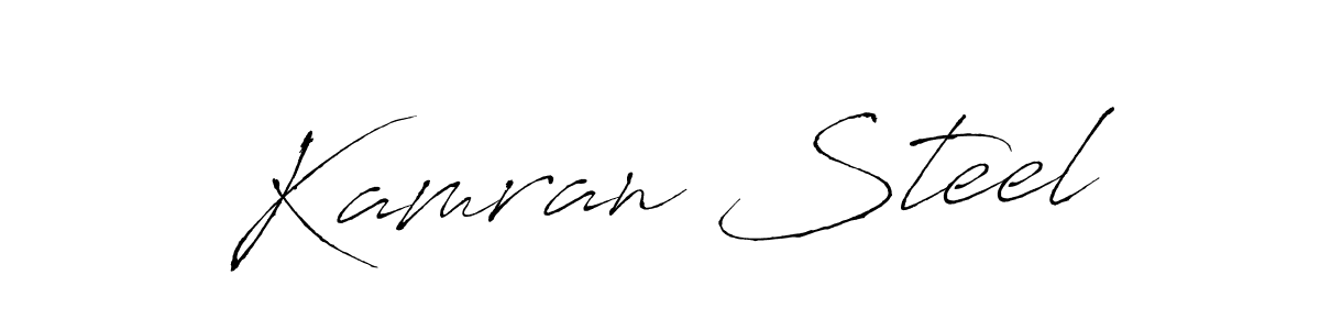 How to make Kamran Steel name signature. Use Antro_Vectra style for creating short signs online. This is the latest handwritten sign. Kamran Steel signature style 6 images and pictures png