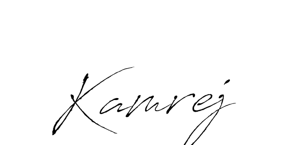 Design your own signature with our free online signature maker. With this signature software, you can create a handwritten (Antro_Vectra) signature for name Kamrej. Kamrej signature style 6 images and pictures png