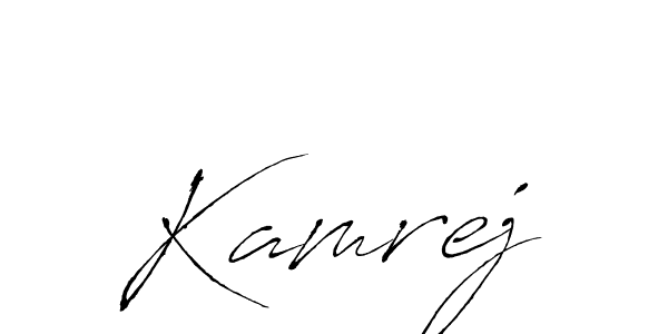 The best way (Antro_Vectra) to make a short signature is to pick only two or three words in your name. The name Kamrej include a total of six letters. For converting this name. Kamrej signature style 6 images and pictures png