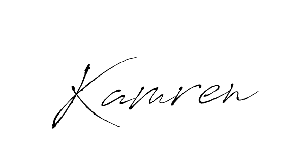 Kamren stylish signature style. Best Handwritten Sign (Antro_Vectra) for my name. Handwritten Signature Collection Ideas for my name Kamren. Kamren signature style 6 images and pictures png