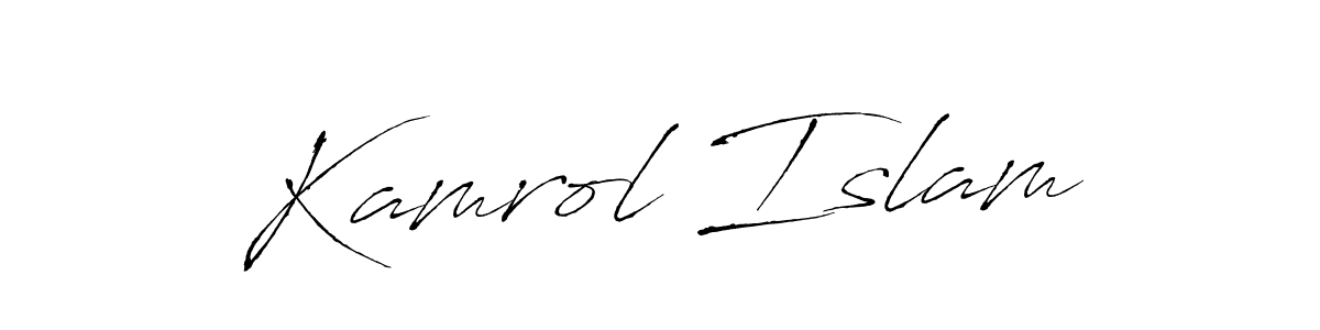 How to make Kamrol Islam name signature. Use Antro_Vectra style for creating short signs online. This is the latest handwritten sign. Kamrol Islam signature style 6 images and pictures png