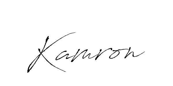 Make a beautiful signature design for name Kamron. With this signature (Antro_Vectra) style, you can create a handwritten signature for free. Kamron signature style 6 images and pictures png