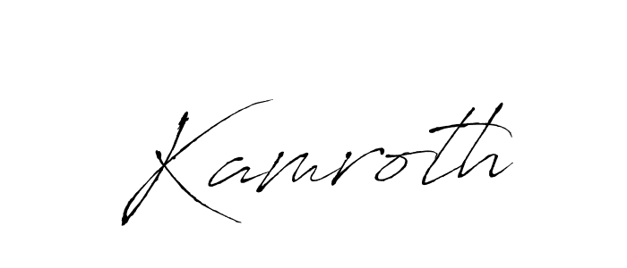 Design your own signature with our free online signature maker. With this signature software, you can create a handwritten (Antro_Vectra) signature for name Kamroth. Kamroth signature style 6 images and pictures png