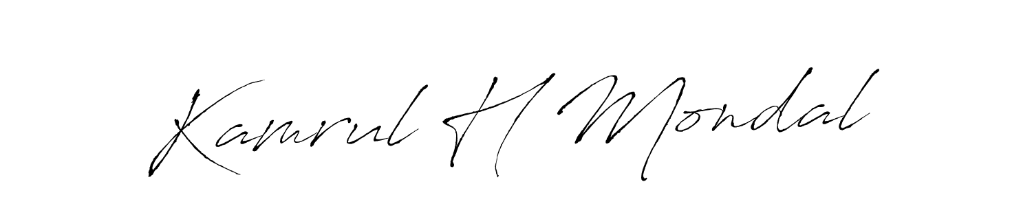 Design your own signature with our free online signature maker. With this signature software, you can create a handwritten (Antro_Vectra) signature for name Kamrul H Mondal. Kamrul H Mondal signature style 6 images and pictures png