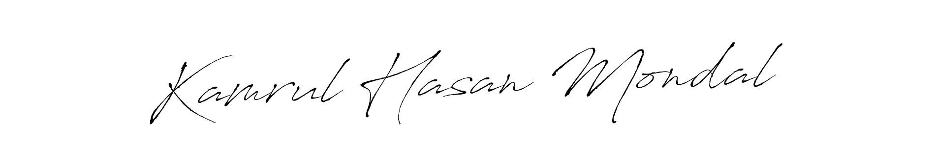 Create a beautiful signature design for name Kamrul Hasan Mondal. With this signature (Antro_Vectra) fonts, you can make a handwritten signature for free. Kamrul Hasan Mondal signature style 6 images and pictures png