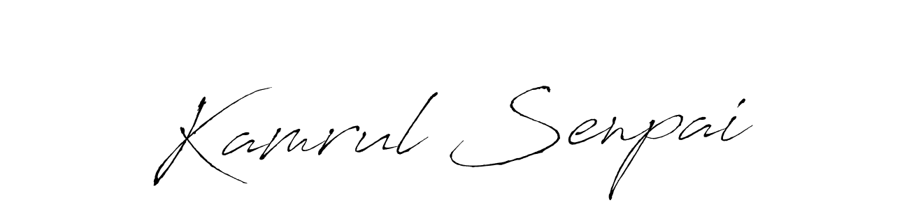 if you are searching for the best signature style for your name Kamrul Senpai. so please give up your signature search. here we have designed multiple signature styles  using Antro_Vectra. Kamrul Senpai signature style 6 images and pictures png