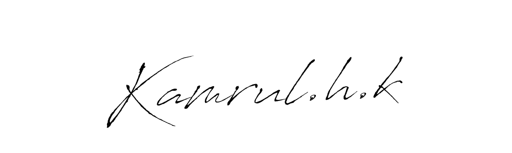 Make a beautiful signature design for name Kamrul.h.k. With this signature (Antro_Vectra) style, you can create a handwritten signature for free. Kamrul.h.k signature style 6 images and pictures png