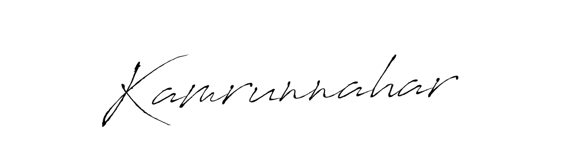 How to make Kamrunnahar name signature. Use Antro_Vectra style for creating short signs online. This is the latest handwritten sign. Kamrunnahar signature style 6 images and pictures png