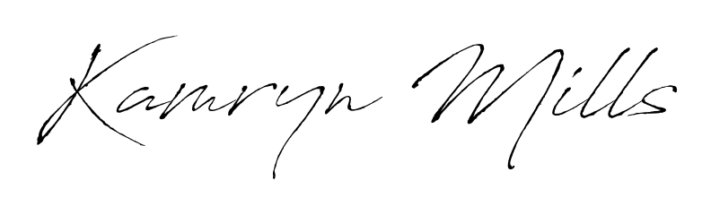 A dynamic signature style for Kamryn Mills using Antro_Vectra script. Designed to look authentic, handwritten, and professional. Kamryn Mills signature style 6 images and pictures png