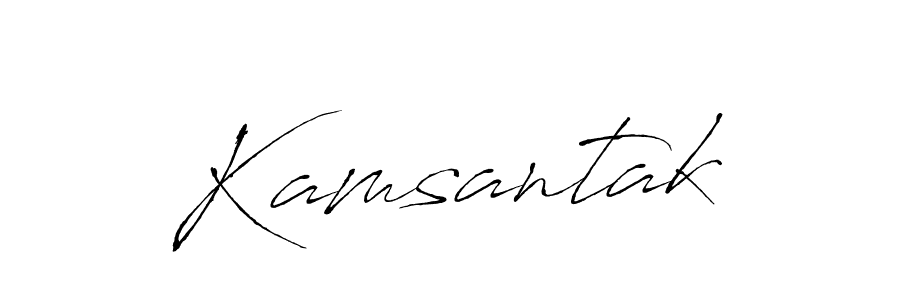 You should practise on your own different ways (Antro_Vectra) to write your name (Kamsantak) in signature. don't let someone else do it for you. Kamsantak signature style 6 images and pictures png