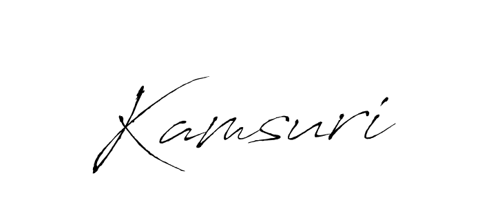You can use this online signature creator to create a handwritten signature for the name Kamsuri. This is the best online autograph maker. Kamsuri signature style 6 images and pictures png