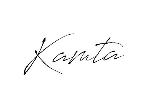 Make a beautiful signature design for name Kamta. With this signature (Antro_Vectra) style, you can create a handwritten signature for free. Kamta signature style 6 images and pictures png