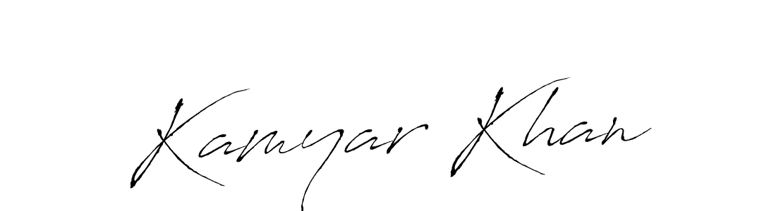 Similarly Antro_Vectra is the best handwritten signature design. Signature creator online .You can use it as an online autograph creator for name Kamyar Khan. Kamyar Khan signature style 6 images and pictures png