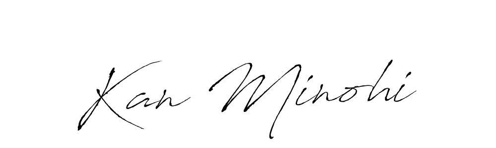 You should practise on your own different ways (Antro_Vectra) to write your name (Kan Minohi) in signature. don't let someone else do it for you. Kan Minohi signature style 6 images and pictures png
