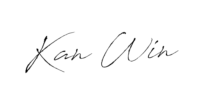 Design your own signature with our free online signature maker. With this signature software, you can create a handwritten (Antro_Vectra) signature for name Kan Win. Kan Win signature style 6 images and pictures png