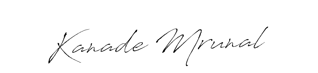 The best way (Antro_Vectra) to make a short signature is to pick only two or three words in your name. The name Kanade Mrunal include a total of six letters. For converting this name. Kanade Mrunal signature style 6 images and pictures png