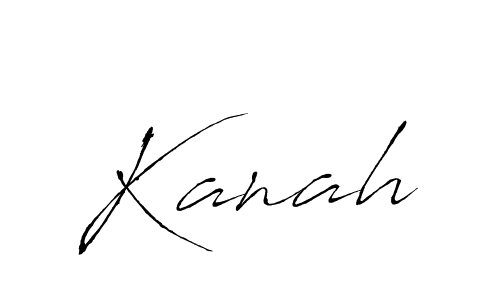 Design your own signature with our free online signature maker. With this signature software, you can create a handwritten (Antro_Vectra) signature for name Kanah. Kanah signature style 6 images and pictures png