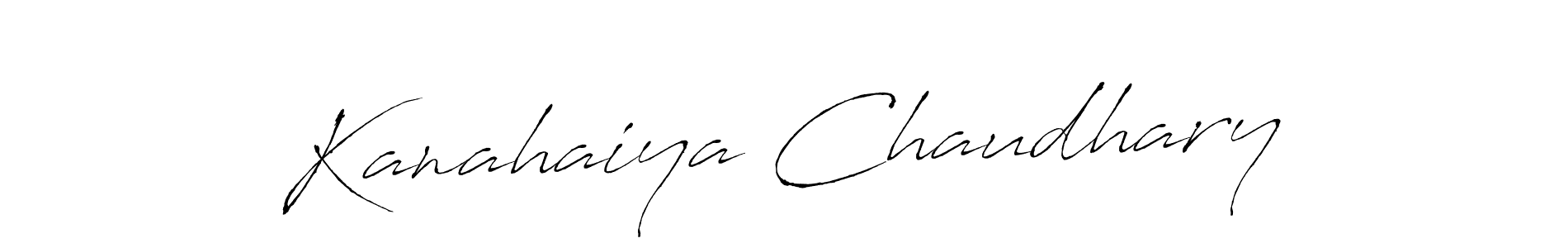 Create a beautiful signature design for name Kanahaiya Chaudhary. With this signature (Antro_Vectra) fonts, you can make a handwritten signature for free. Kanahaiya Chaudhary signature style 6 images and pictures png