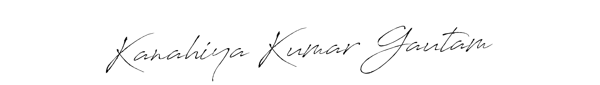 Use a signature maker to create a handwritten signature online. With this signature software, you can design (Antro_Vectra) your own signature for name Kanahiya Kumar Gautam. Kanahiya Kumar Gautam signature style 6 images and pictures png