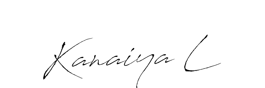 You should practise on your own different ways (Antro_Vectra) to write your name (Kanaiya L) in signature. don't let someone else do it for you. Kanaiya L signature style 6 images and pictures png
