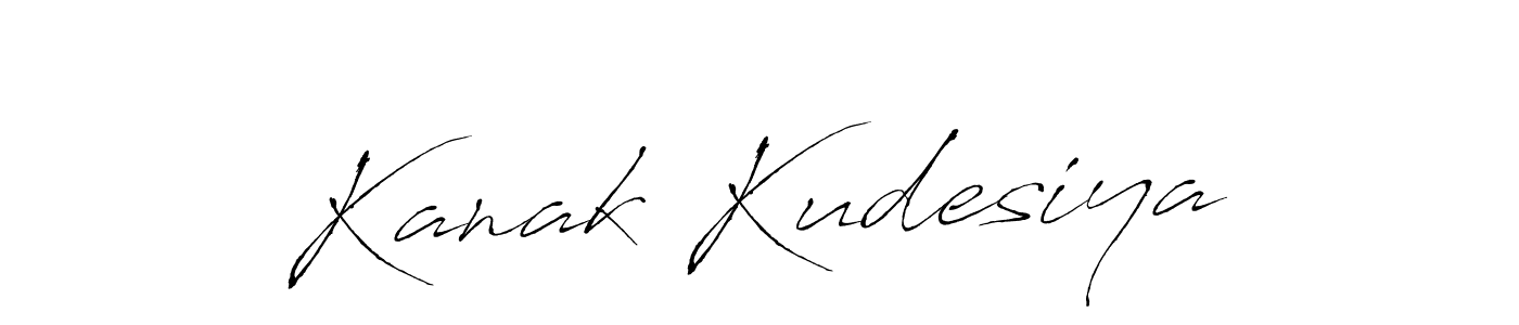 Create a beautiful signature design for name Kanak Kudesiya. With this signature (Antro_Vectra) fonts, you can make a handwritten signature for free. Kanak Kudesiya signature style 6 images and pictures png