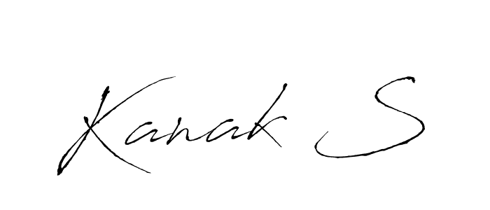 Also we have Kanak S name is the best signature style. Create professional handwritten signature collection using Antro_Vectra autograph style. Kanak S signature style 6 images and pictures png