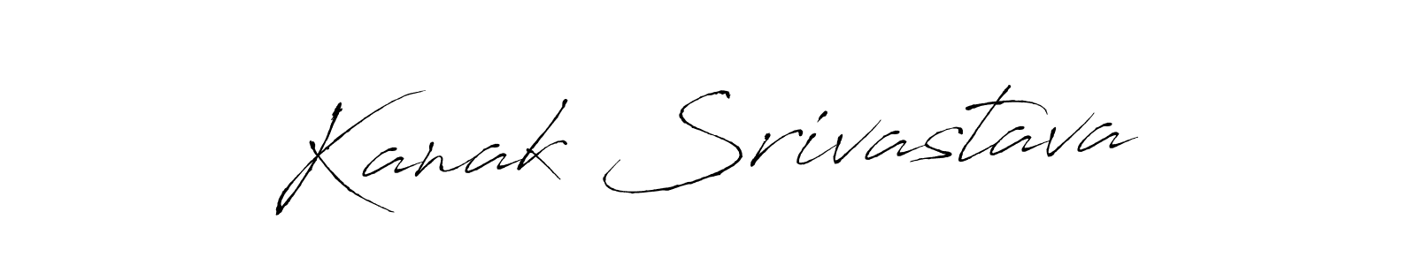 How to make Kanak Srivastava name signature. Use Antro_Vectra style for creating short signs online. This is the latest handwritten sign. Kanak Srivastava signature style 6 images and pictures png