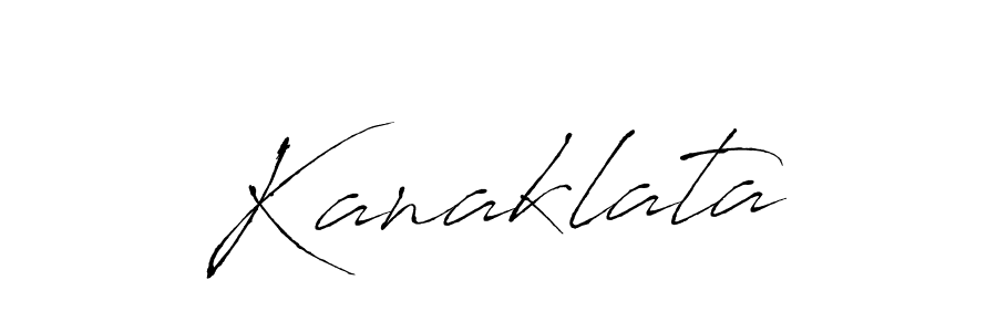 How to make Kanaklata signature? Antro_Vectra is a professional autograph style. Create handwritten signature for Kanaklata name. Kanaklata signature style 6 images and pictures png