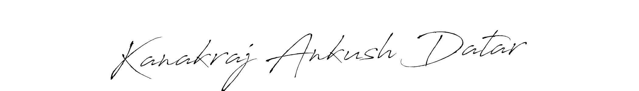 Antro_Vectra is a professional signature style that is perfect for those who want to add a touch of class to their signature. It is also a great choice for those who want to make their signature more unique. Get Kanakraj Ankush Datar name to fancy signature for free. Kanakraj Ankush Datar signature style 6 images and pictures png