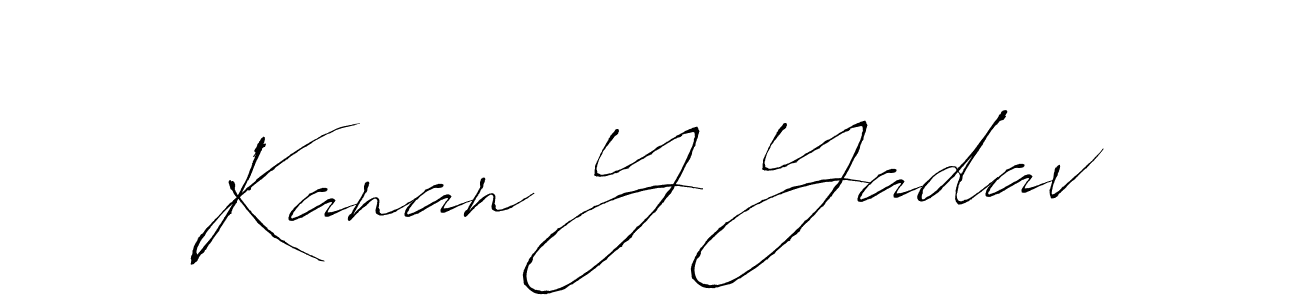 Create a beautiful signature design for name Kanan Y Yadav. With this signature (Antro_Vectra) fonts, you can make a handwritten signature for free. Kanan Y Yadav signature style 6 images and pictures png