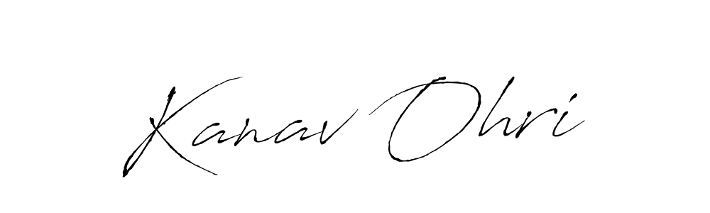 Design your own signature with our free online signature maker. With this signature software, you can create a handwritten (Antro_Vectra) signature for name Kanav Ohri. Kanav Ohri signature style 6 images and pictures png