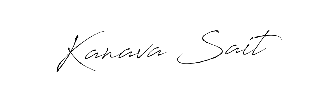 Make a beautiful signature design for name Kanava Sait. With this signature (Antro_Vectra) style, you can create a handwritten signature for free. Kanava Sait signature style 6 images and pictures png