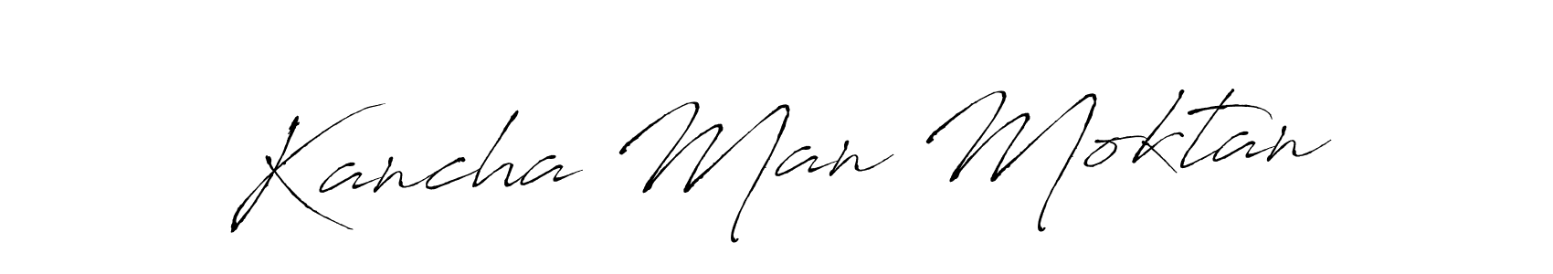 Antro_Vectra is a professional signature style that is perfect for those who want to add a touch of class to their signature. It is also a great choice for those who want to make their signature more unique. Get Kancha Man Moktan name to fancy signature for free. Kancha Man Moktan signature style 6 images and pictures png