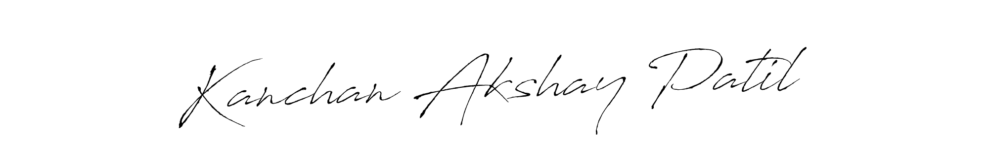 Make a short Kanchan Akshay Patil signature style. Manage your documents anywhere anytime using Antro_Vectra. Create and add eSignatures, submit forms, share and send files easily. Kanchan Akshay Patil signature style 6 images and pictures png