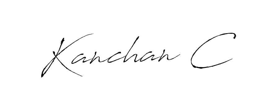 The best way (Antro_Vectra) to make a short signature is to pick only two or three words in your name. The name Kanchan C include a total of six letters. For converting this name. Kanchan C signature style 6 images and pictures png