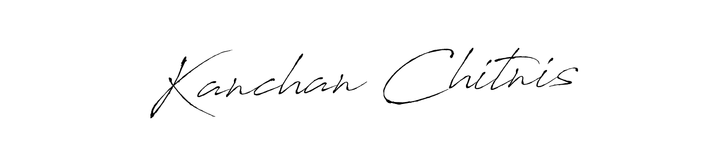 How to make Kanchan Chitnis name signature. Use Antro_Vectra style for creating short signs online. This is the latest handwritten sign. Kanchan Chitnis signature style 6 images and pictures png