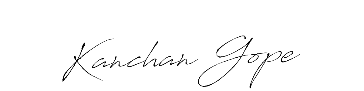 Make a beautiful signature design for name Kanchan Gope. With this signature (Antro_Vectra) style, you can create a handwritten signature for free. Kanchan Gope signature style 6 images and pictures png