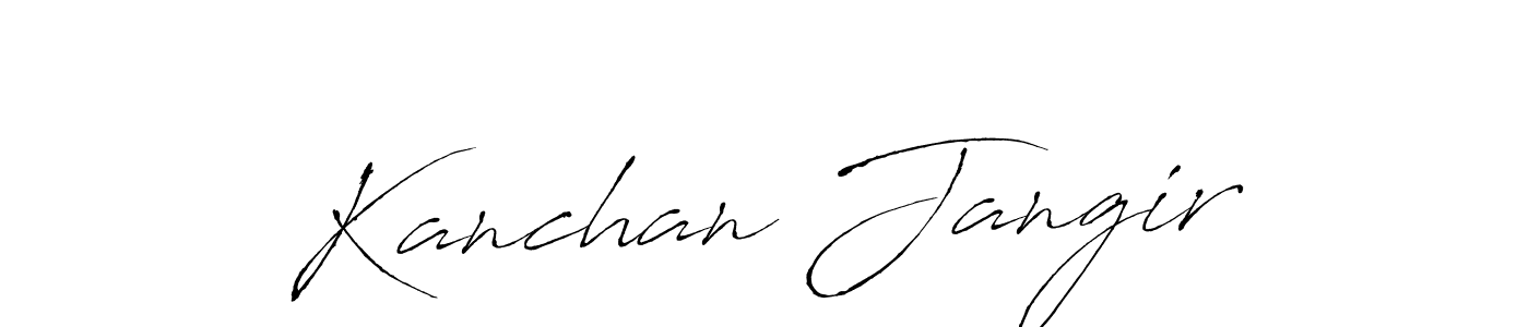 How to make Kanchan Jangir name signature. Use Antro_Vectra style for creating short signs online. This is the latest handwritten sign. Kanchan Jangir signature style 6 images and pictures png